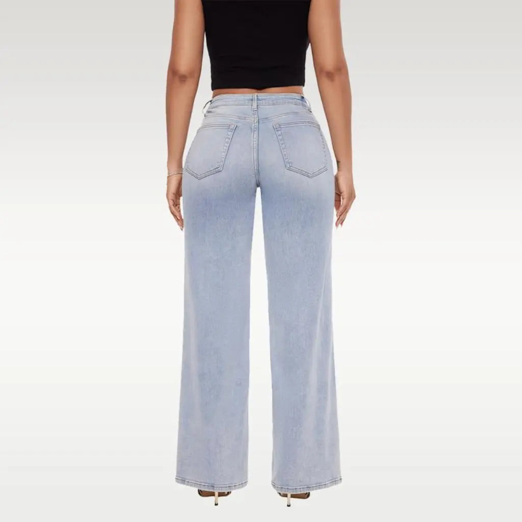 CurveLift™ Mid-Low Rise Stretch Wide-Leg Jeans