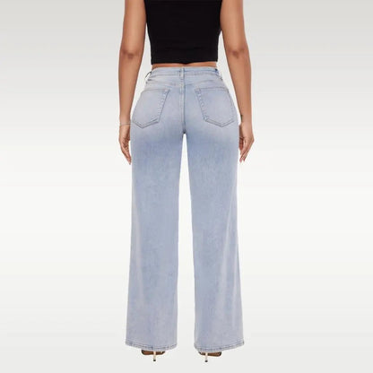 CurveLift™ Mid-Low Rise Stretch Wide-Leg Jeans