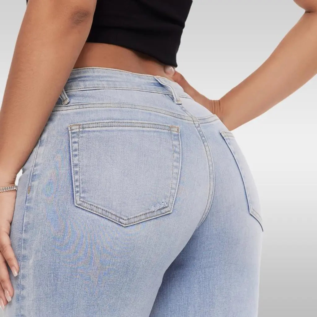 CurveLift™ Mid-Low Rise Stretch Wide-Leg Jeans