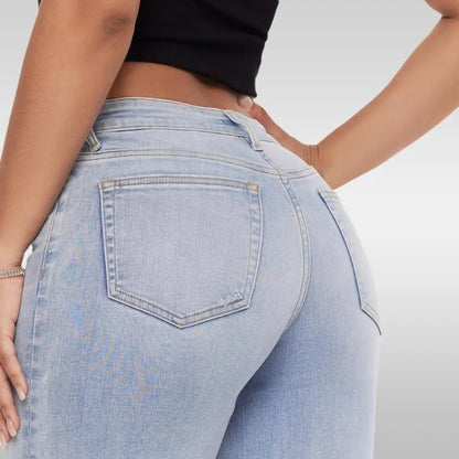 CurveLift™ Mid-Low Rise Stretch Wide-Leg Jeans