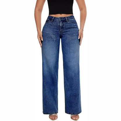 CurveLift™ Mid-Low Rise Stretch Wide-Leg Jeans
