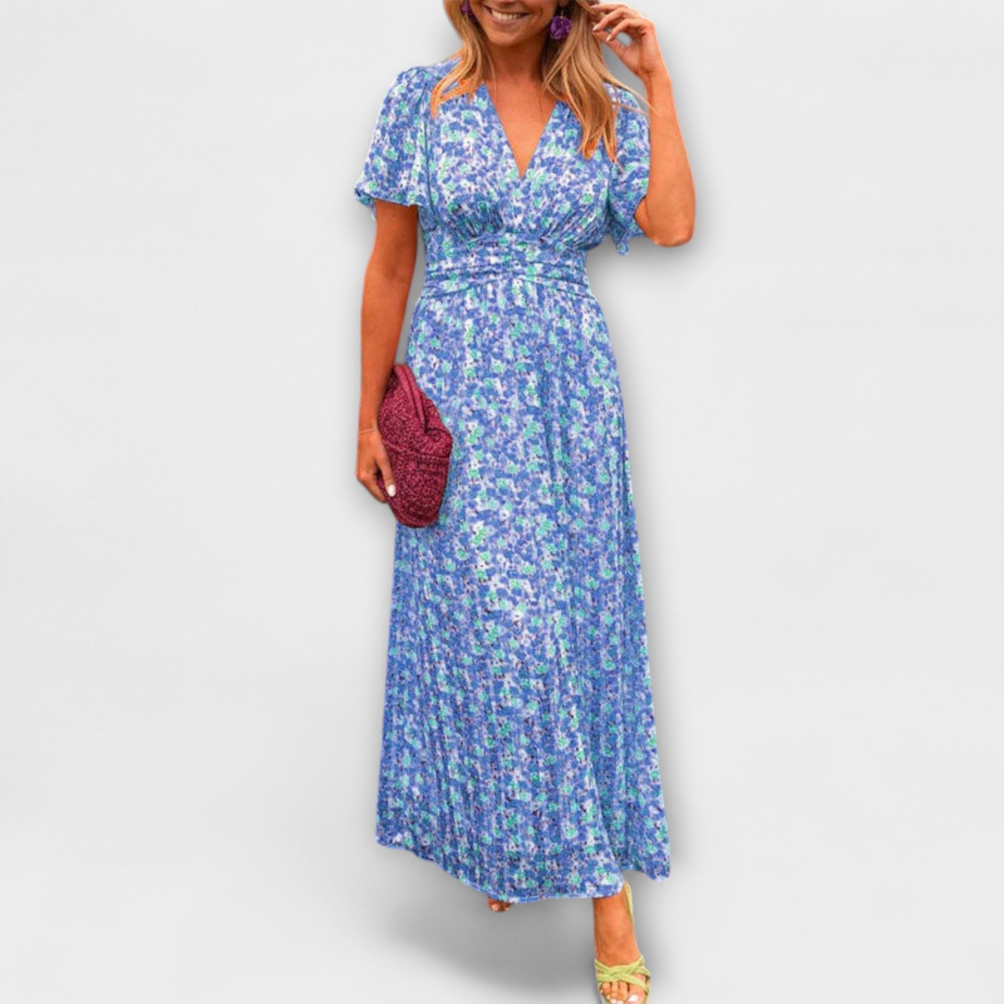 Ava | Elegant Classic V-Neck Womens Dress