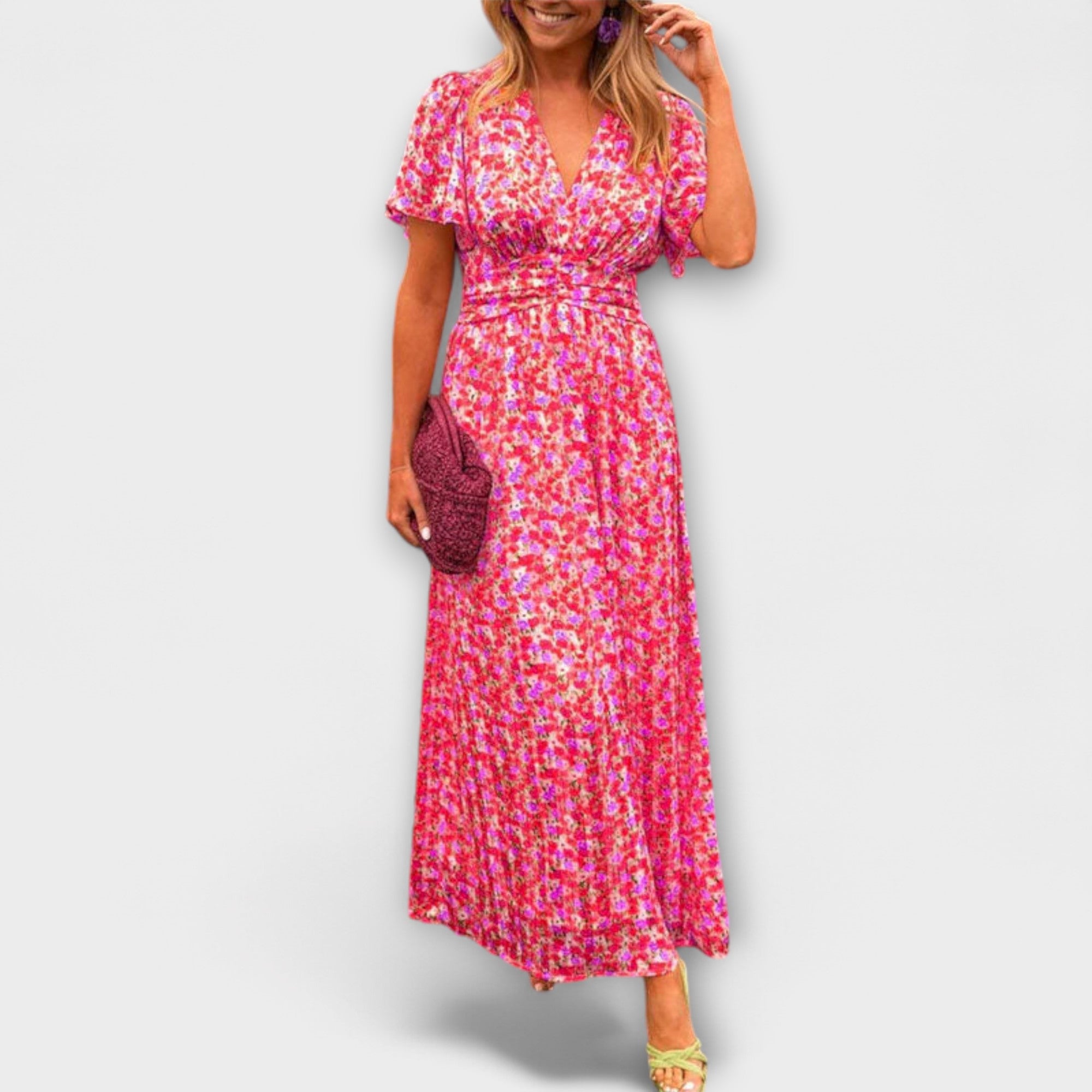 Ava | Elegant Classic V-Neck Womens Dress