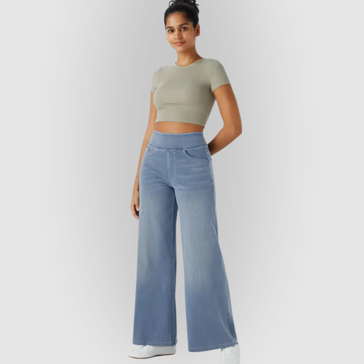 Ava | Stylish High-Waist Wide Leg Women's Pants
