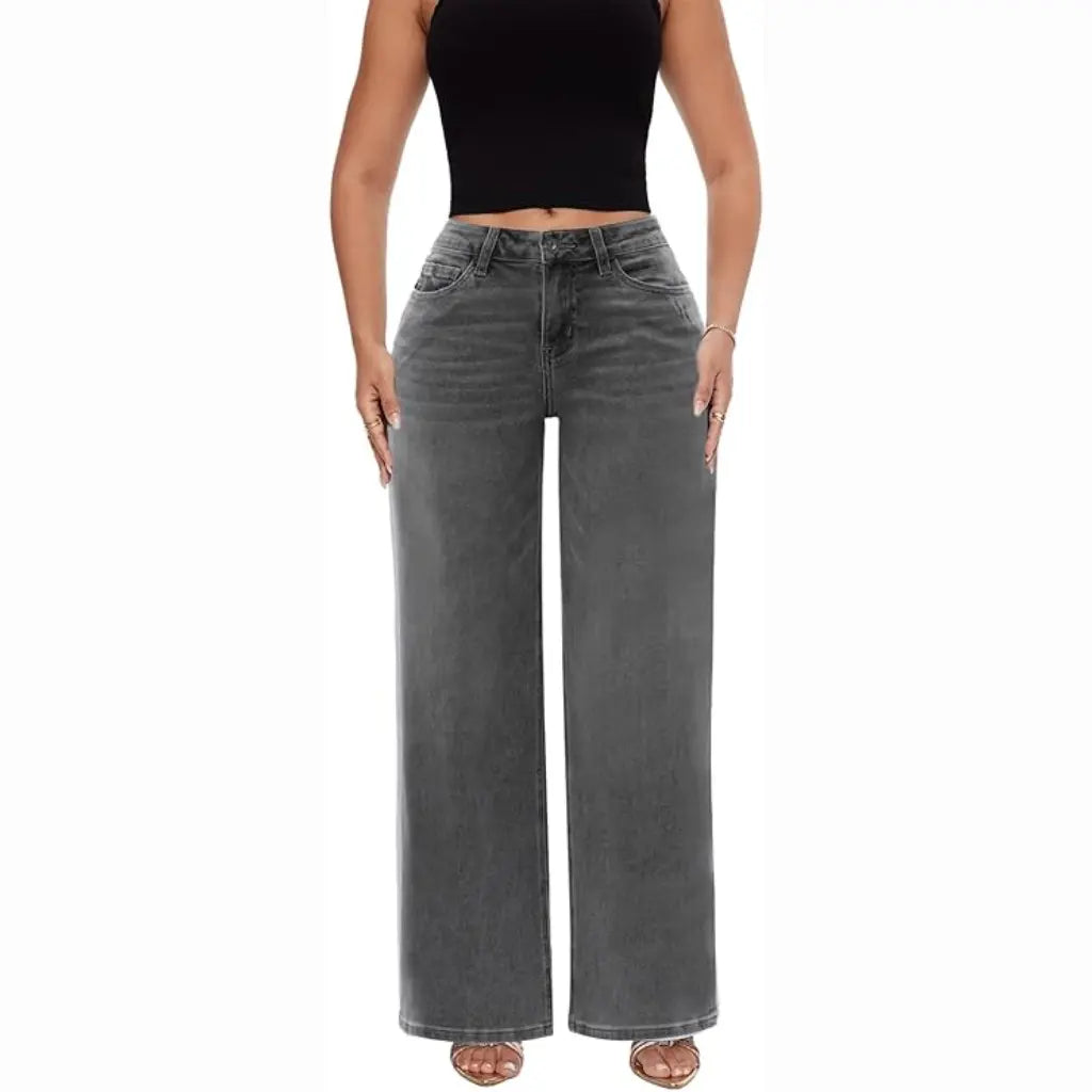 CurveLift™ Mid-Low Rise Stretch Wide-Leg Jeans