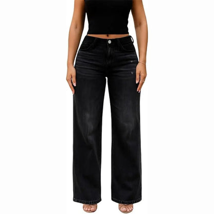 CurveLift™ Mid-Low Rise Stretch Wide-Leg Jeans