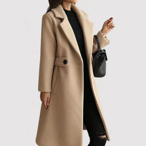 Ella | Classic Long Wool Coat for Women