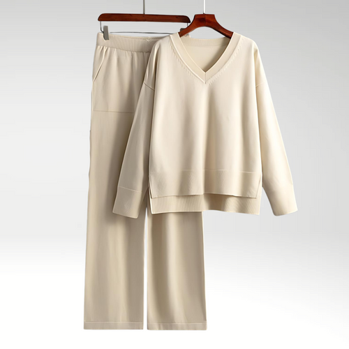 Ella | Soft Relaxed V Neck Womens Lounge Set