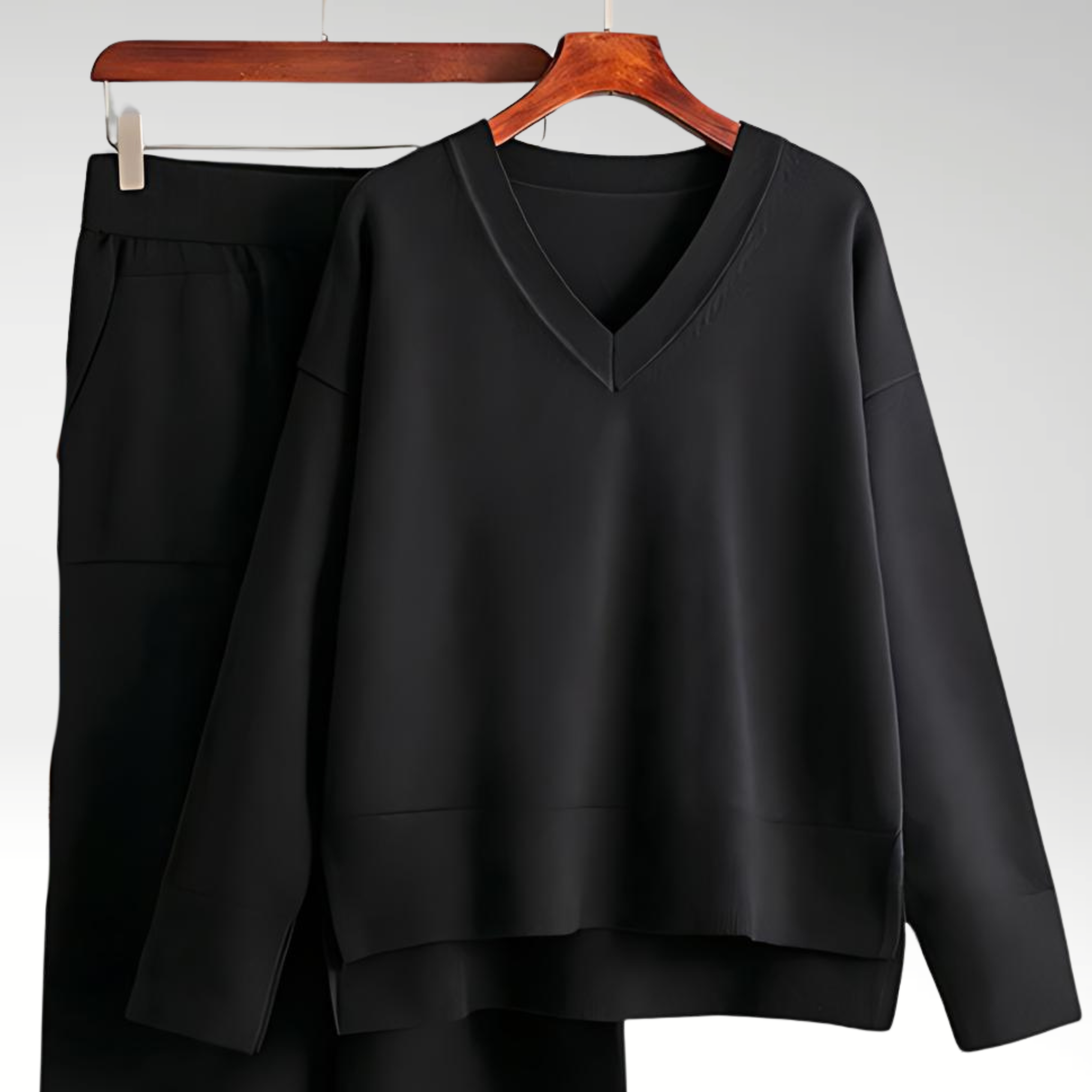 Ella | Soft Relaxed V Neck Womens Lounge Set