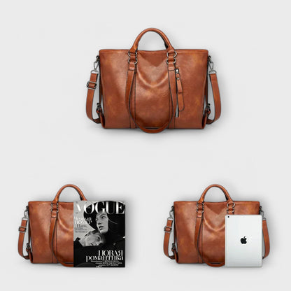 Ella | Spacious Elegant Leather Tote Bag