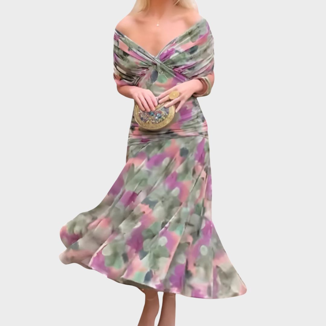 Emily | Elegant Off-Shoulder Plus Size Evening Dress