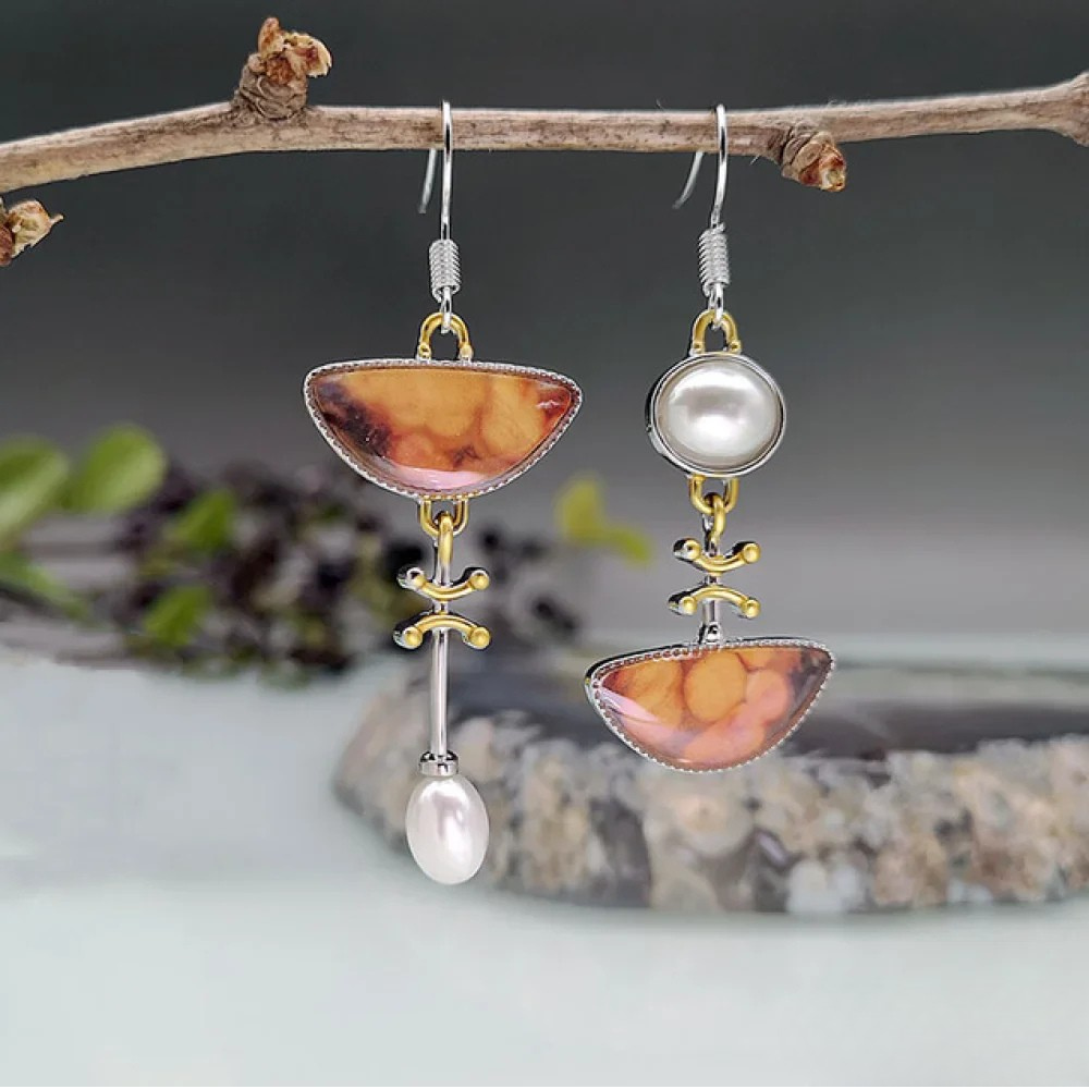 Emily | Elegant Vibrant Orange Earrings for Women