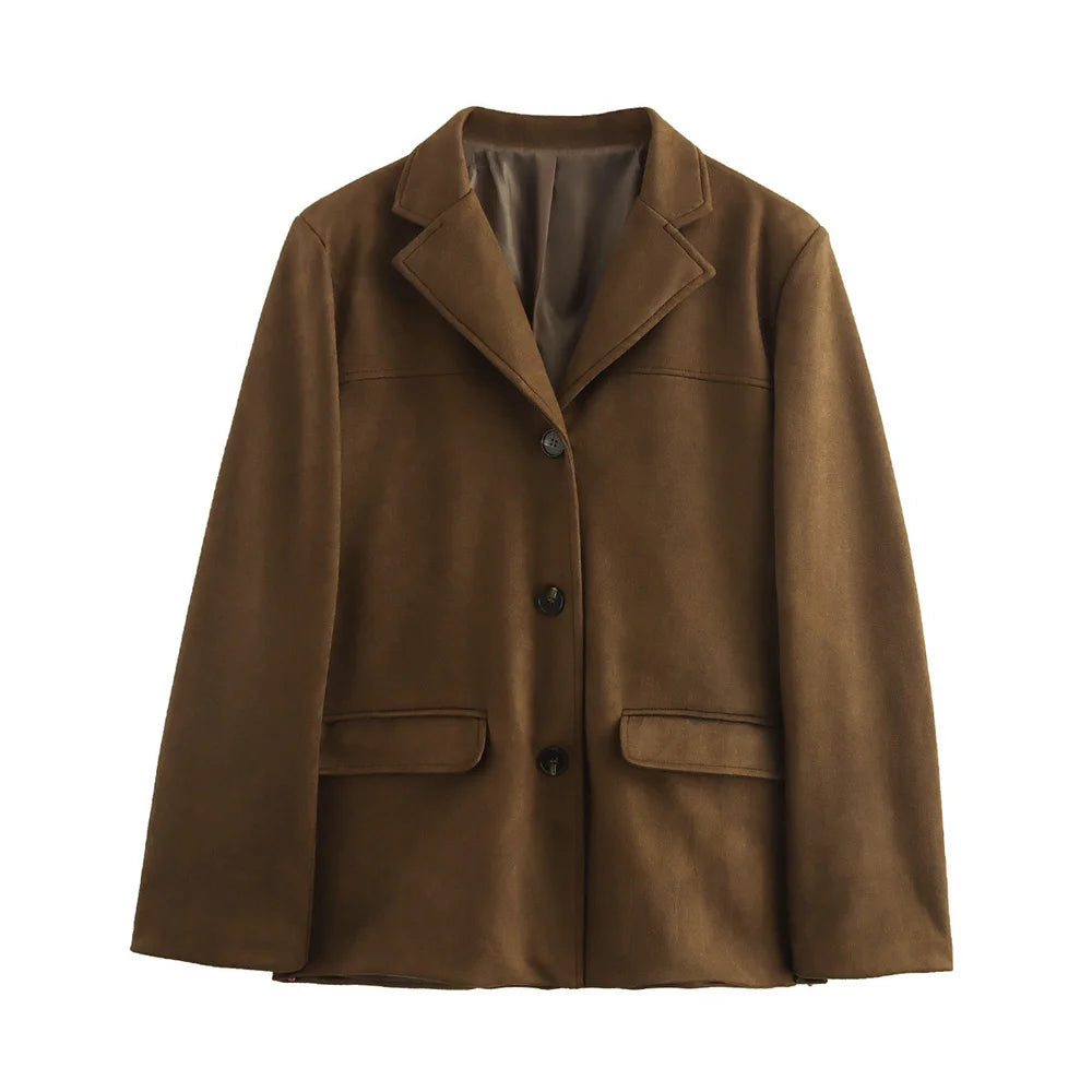 Emily | Stylish Vintage Brown Suede Jacket