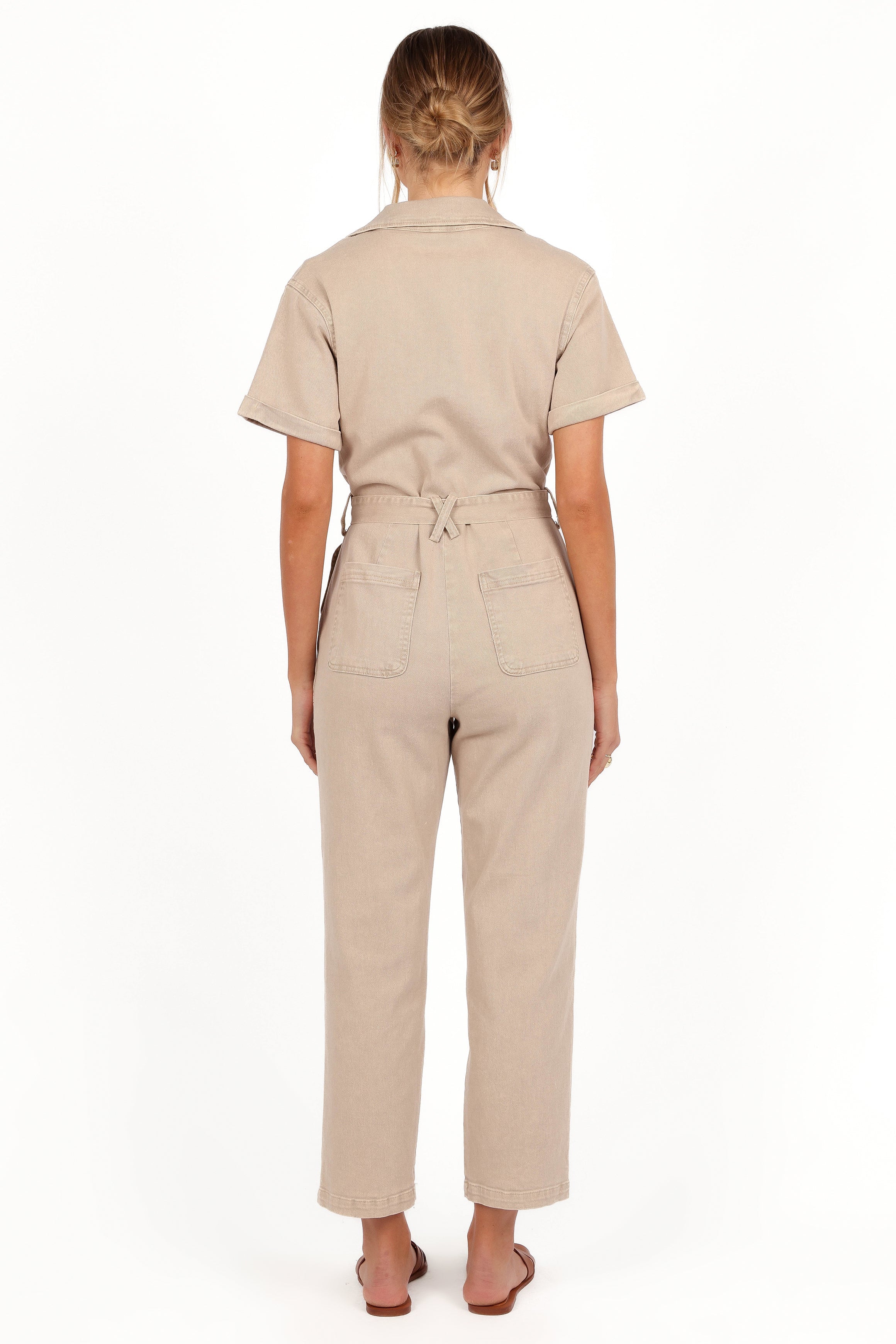 Emma | Chic Khaki Denim Jumpsuit for Women