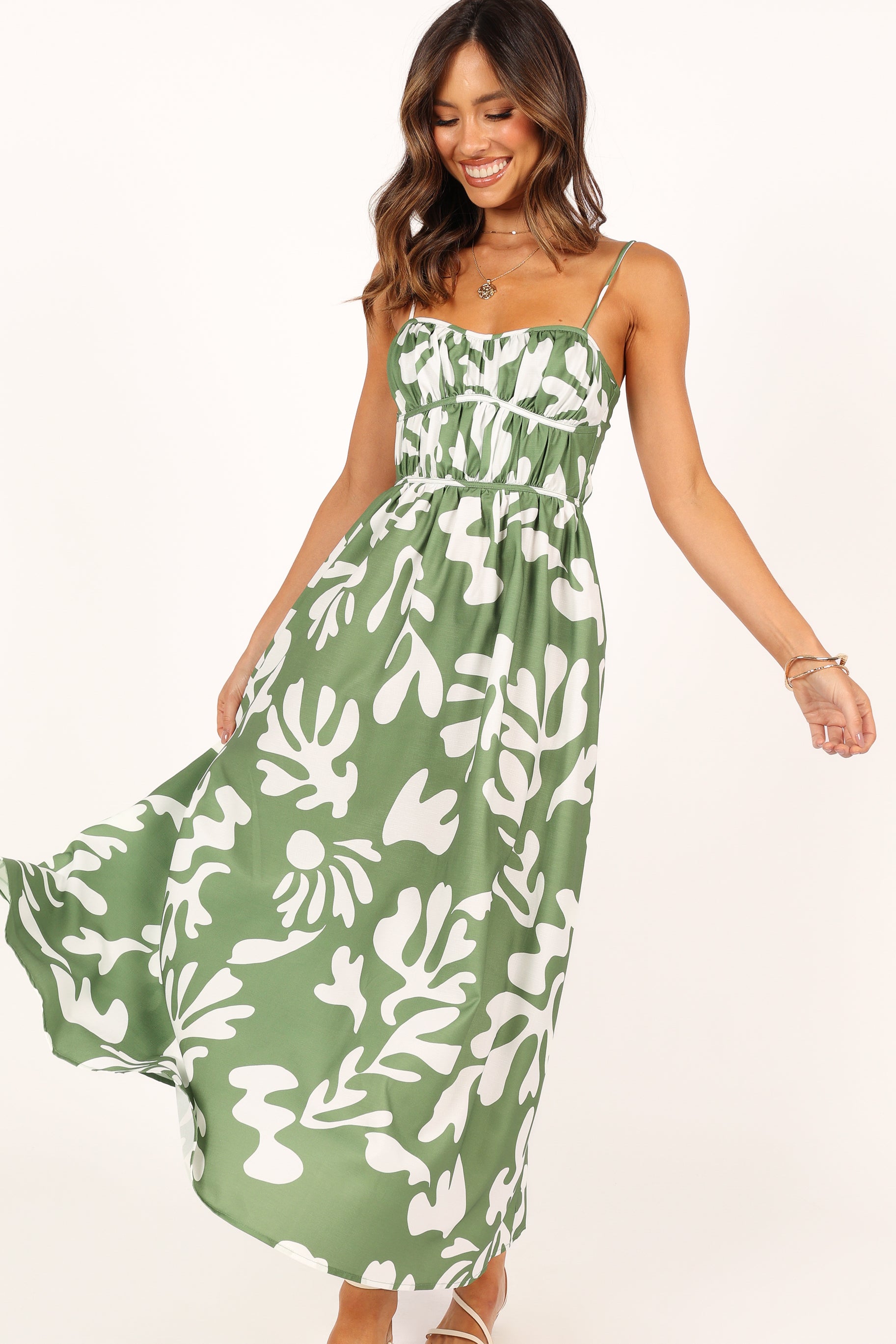 Emma | Chic Sweetheart Midi Wedding Guest Dress