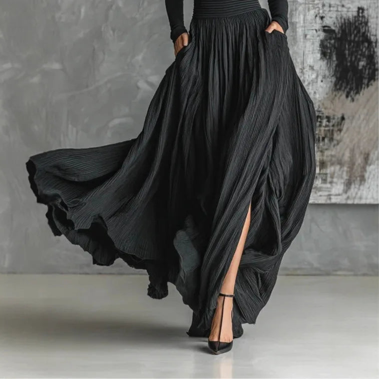 Emma | Elegant High Waist Maxi Skirt With Fitted Shirt