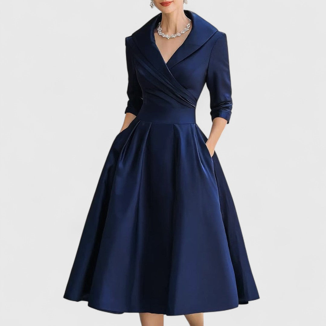 Emma | Elegant Plus Size Midi Dress for Summer Weddings