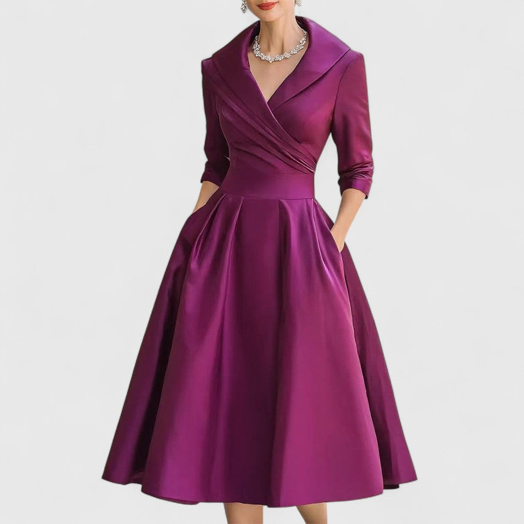 Emma | Elegant Plus Size Midi Dress for Summer Weddings