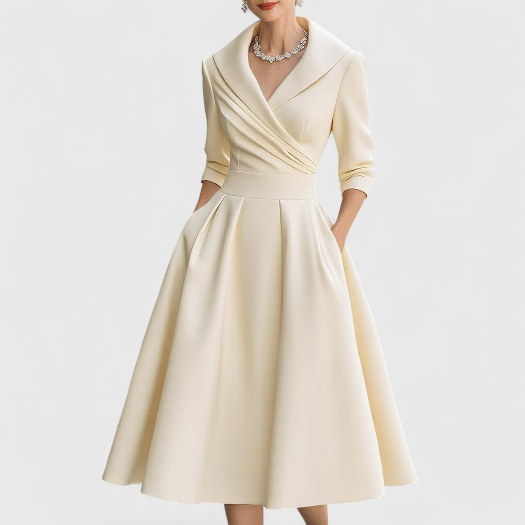 Emma | Elegant Plus Size Midi Dress for Summer Weddings