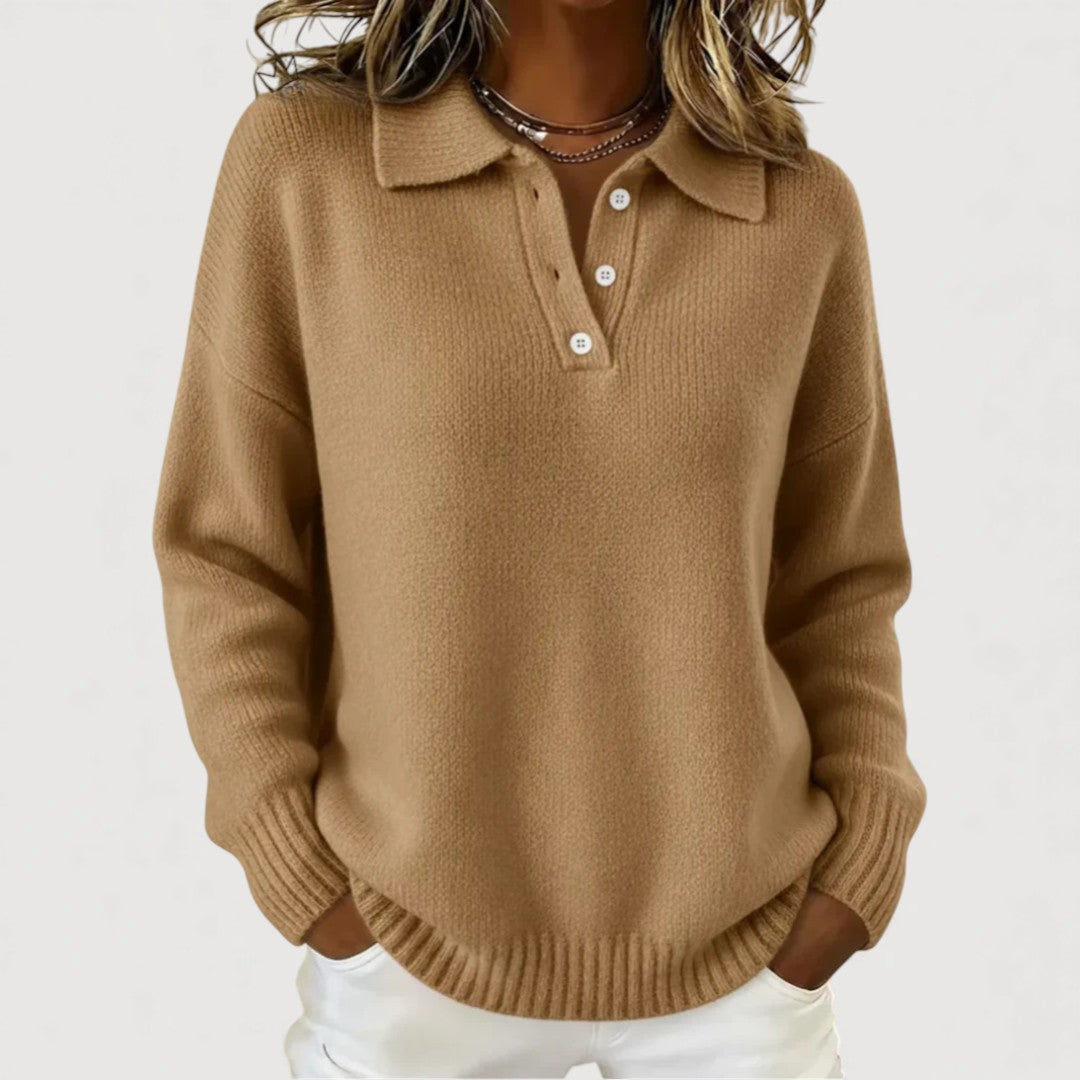 Emma | Soft Elegant Collared Knit Sweater