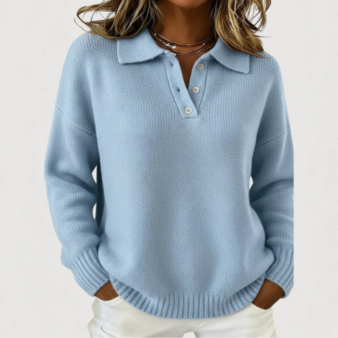 Emma | Soft Elegant Collared Knit Sweater