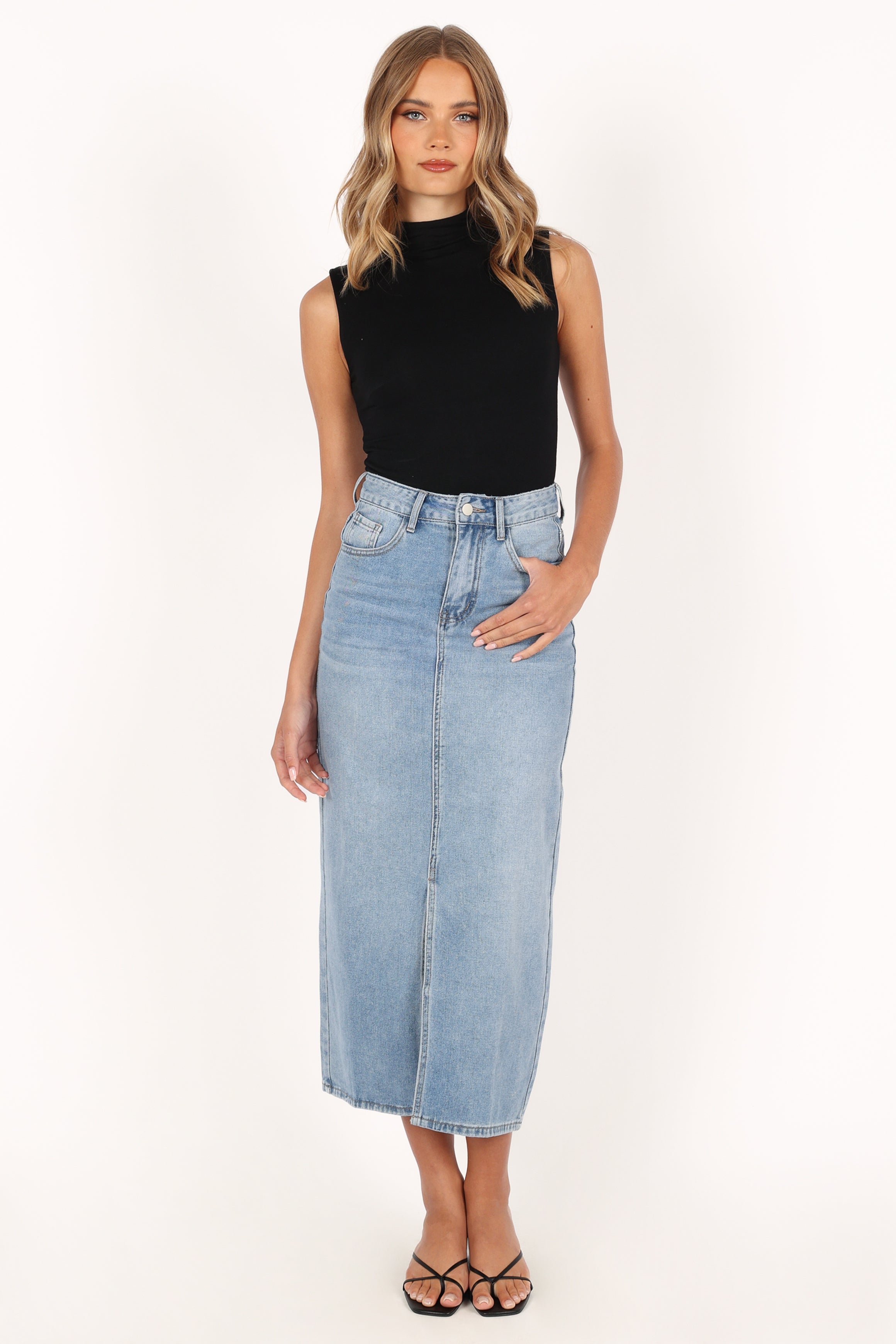 Emma | Stylish Chic Denim Midi Skirt for Women