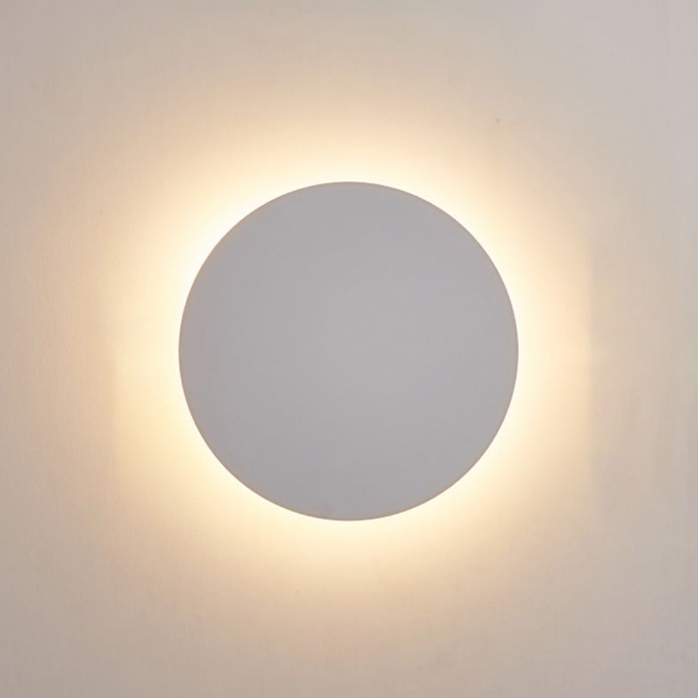 LunaGlow | Modern Black Metal Round Wall Sconce Light Fixture