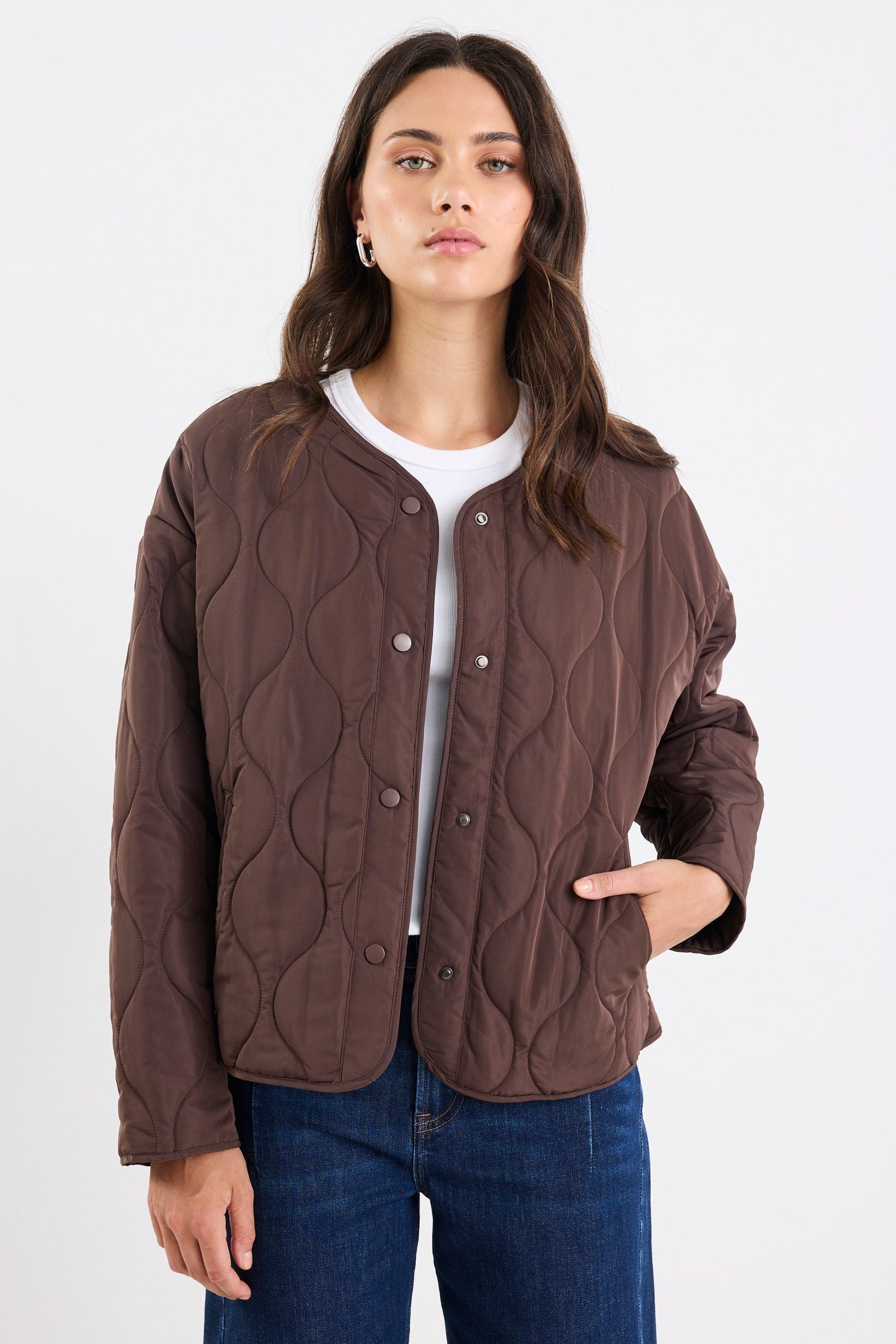 Mason | Chic Collarless Quilted Puffer Jacket
