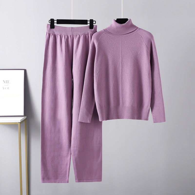 Mason | Cozy High Neck Knit Lounge Set