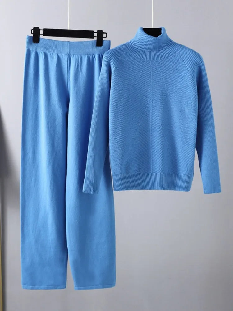Mason | Cozy High Neck Knit Lounge Set