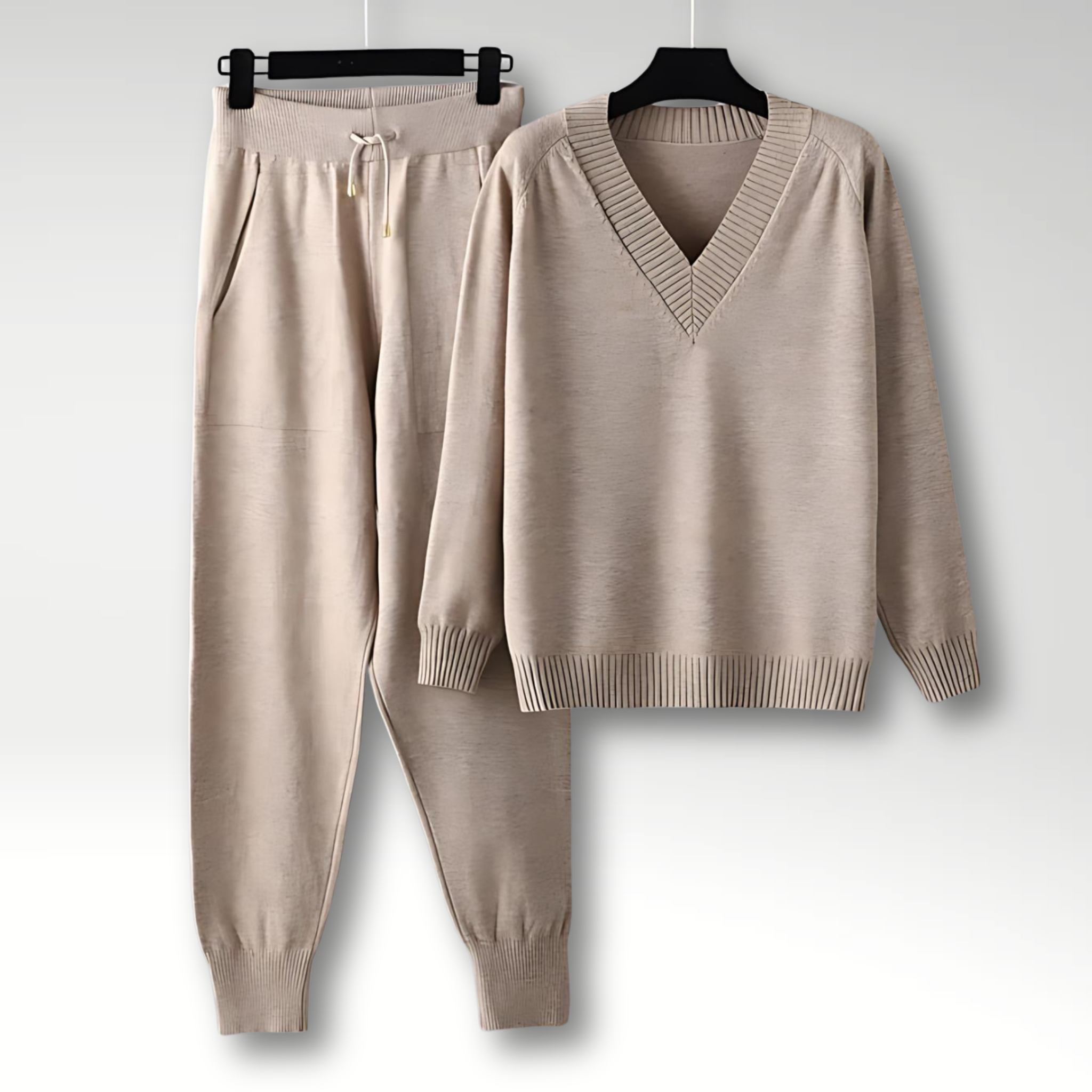Mason | Cozy V Neck Knit Lounge Set