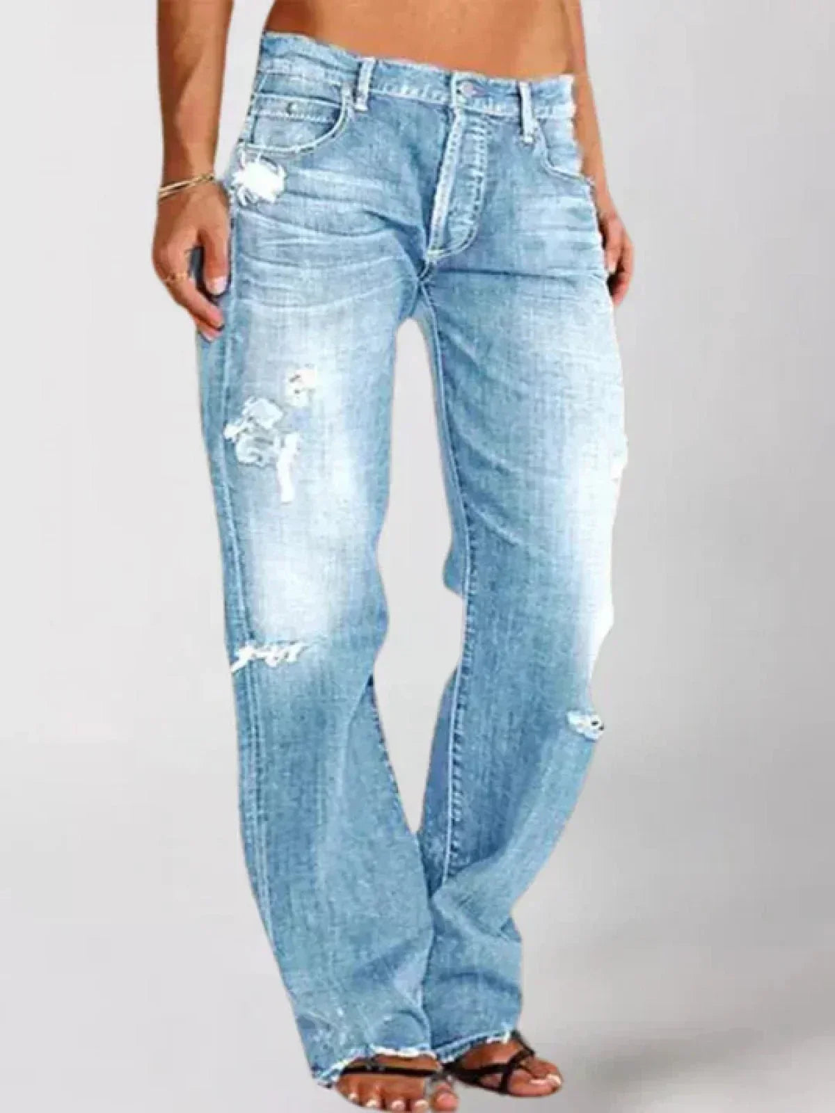 Mason | Stylish High-Waisted Distressed Jeans