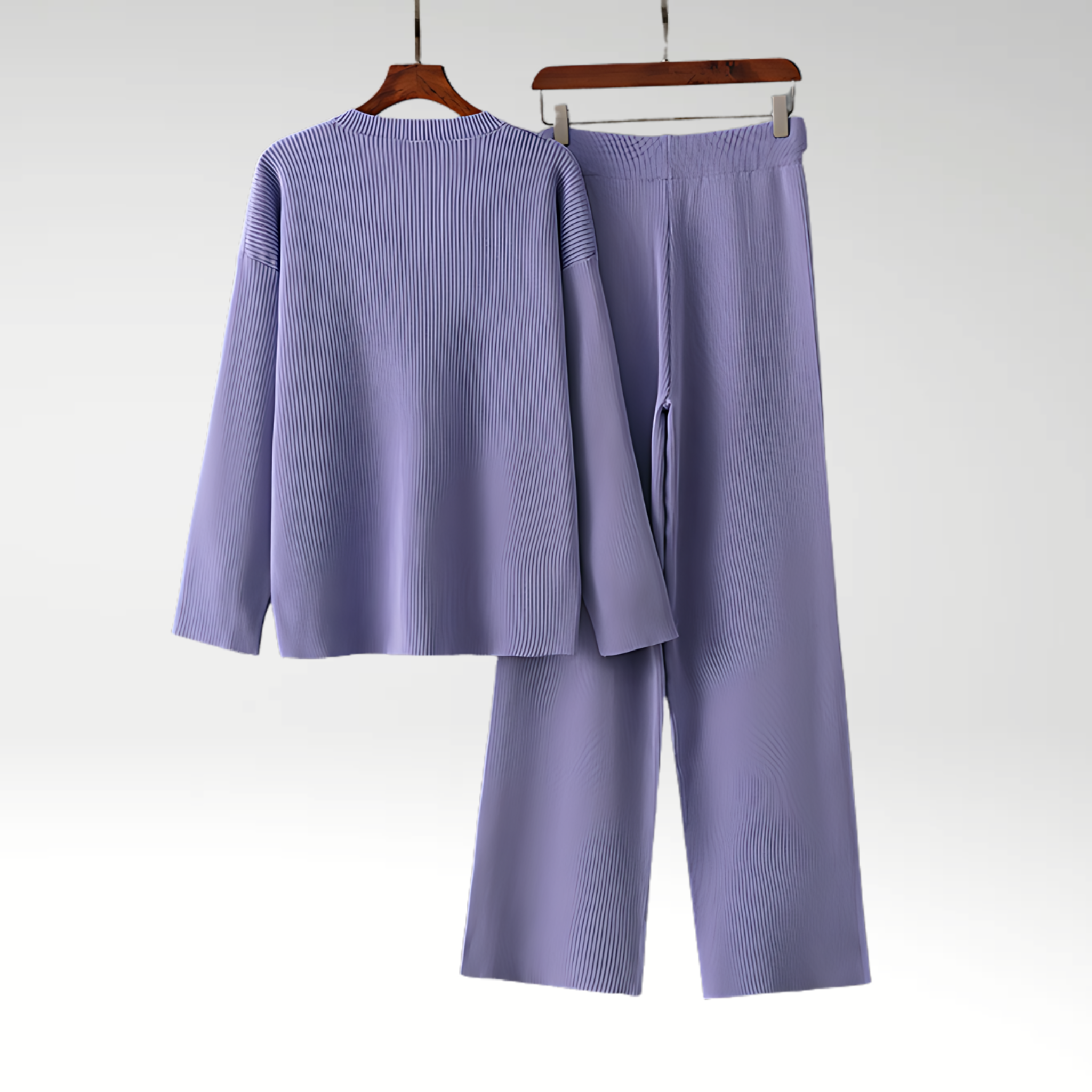 Mason | Textured Relaxed Lounge Set with Wide Leg Pants