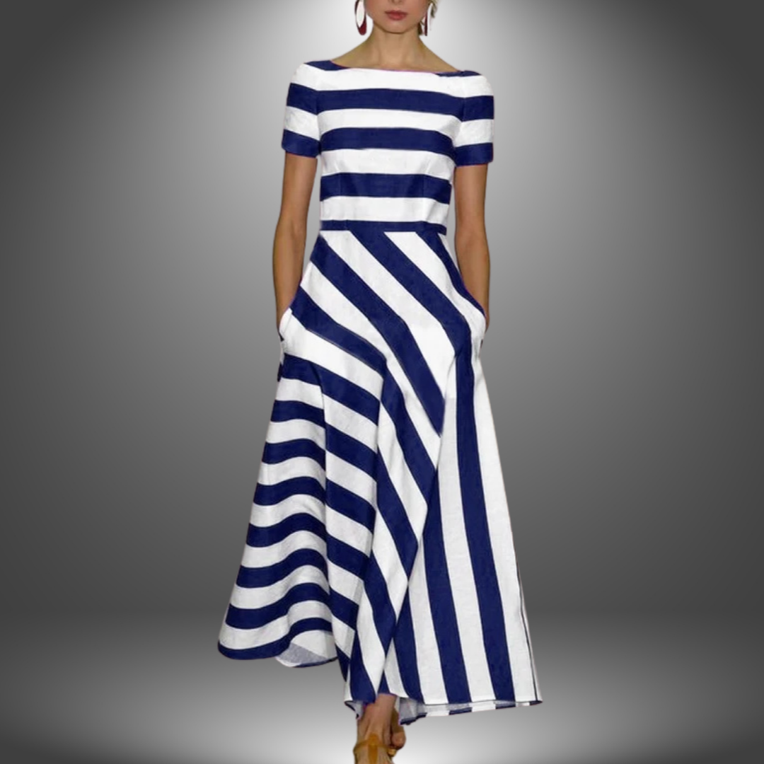 Mia | Chic Striped A-Line Summer Dress for Women