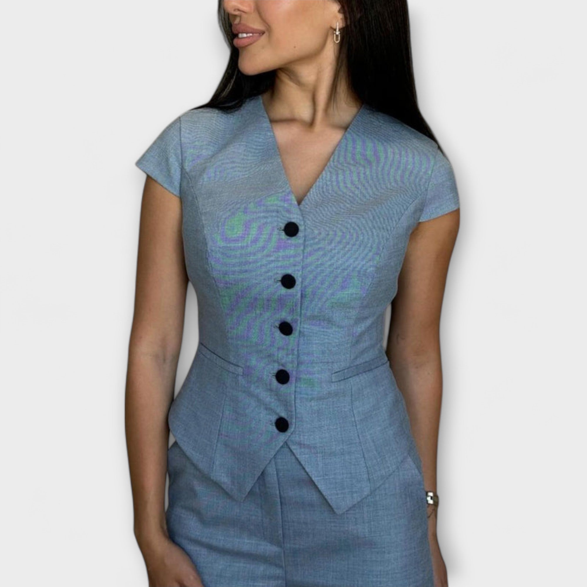 Mia | Chic V-neck Women's Loungewear Two Piece Set