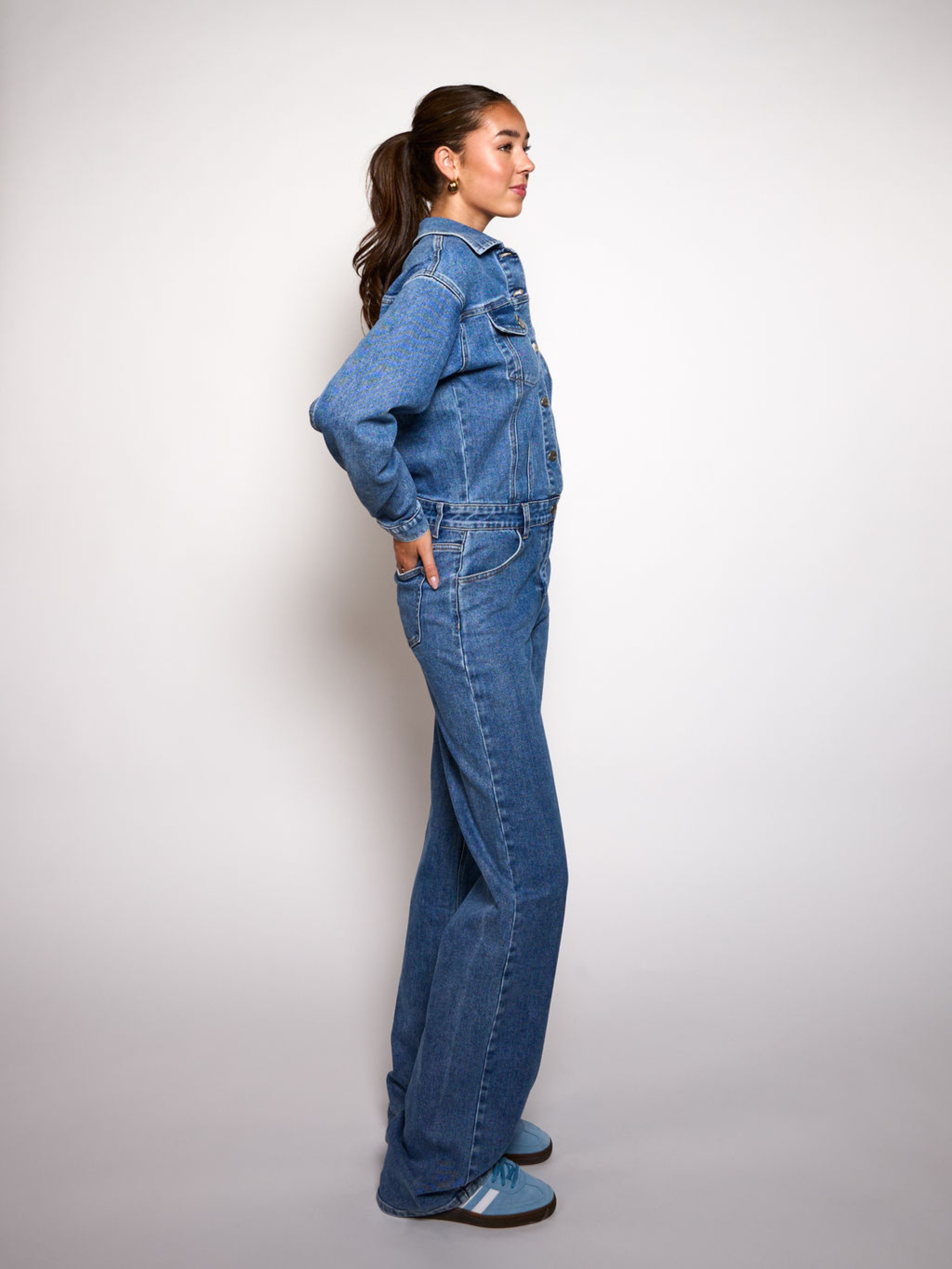Mia | Classic Relaxed Fit Denim Jacket and Jeans Set