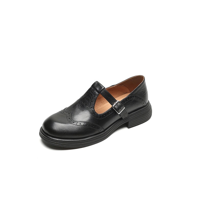 Mia | Classic Stylish Leather Mary Janes