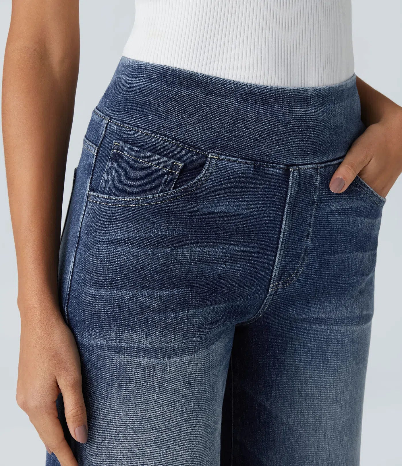 Mia | Comfortable Stretchy Baggy Wide-Leg Women's Jeans