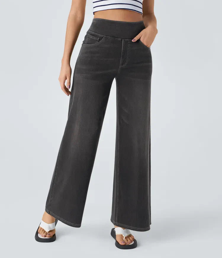 Mia | Comfortable Stretchy Baggy Wide-Leg Women's Jeans
