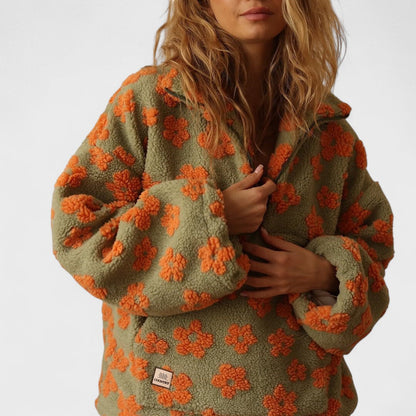 Mia | Cozy Floral Print Women's Fleece Jacket
