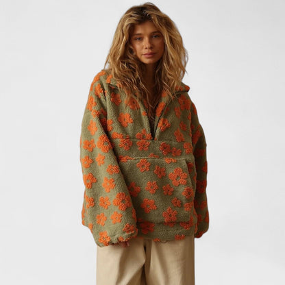 Mia | Cozy Floral Print Women's Fleece Jacket