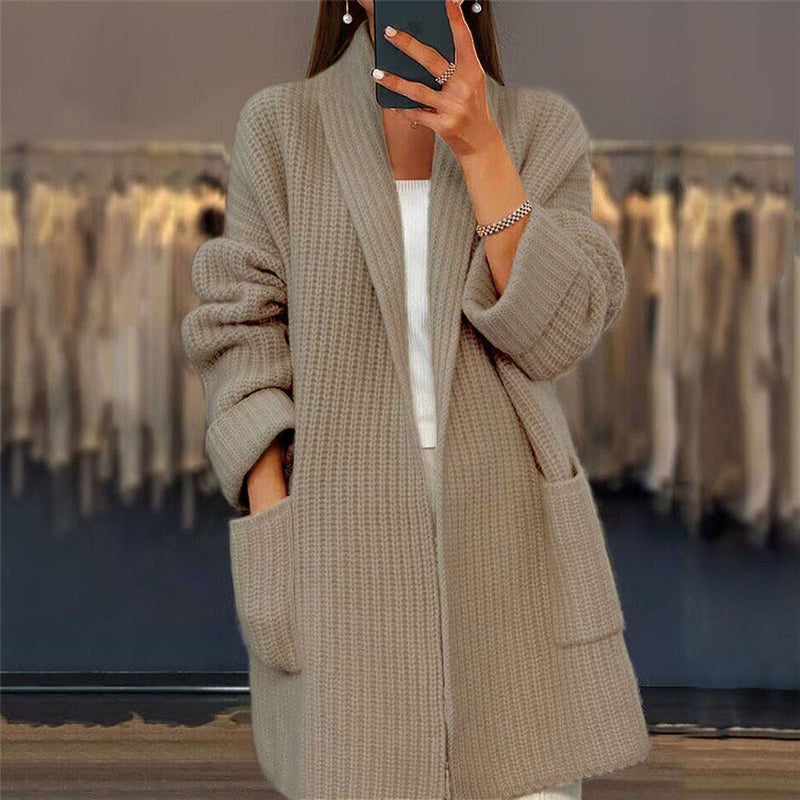 Mia | Cozy Long Wool Cardigan for Women
