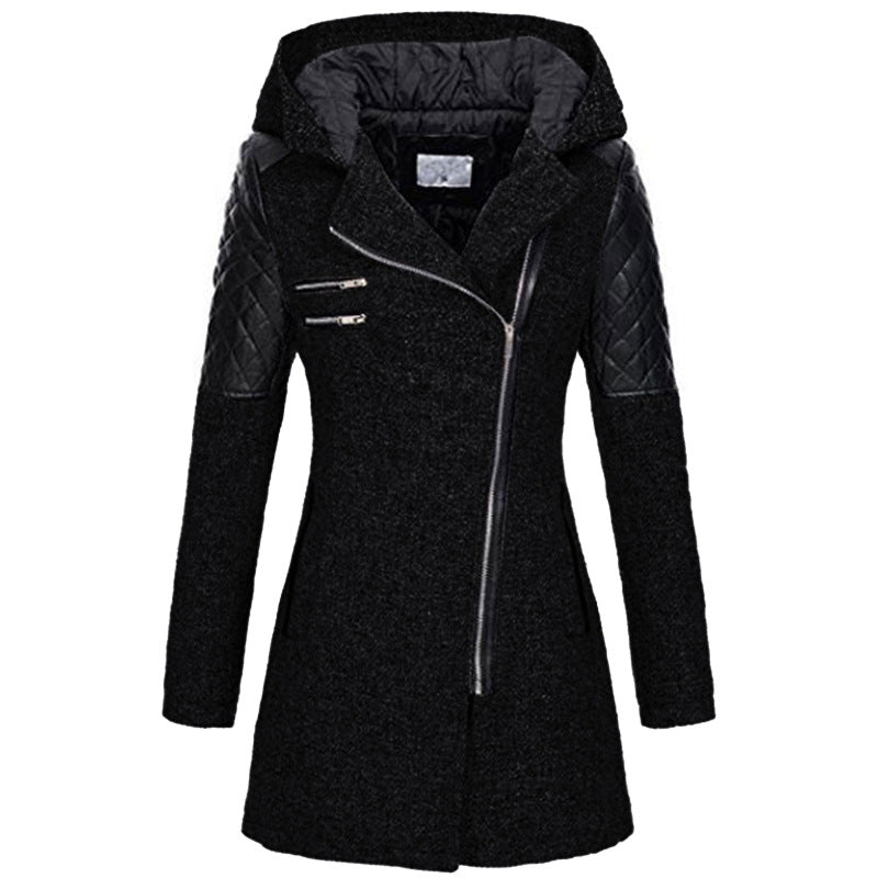 Mia | Cozy Mid-Length Black Puffer Jacket for Women