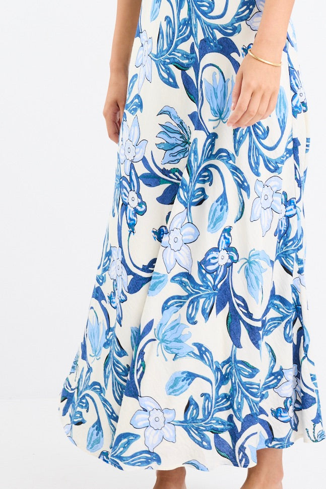 Mia | Elegant Floral Puff Sleeve Maxi Dress