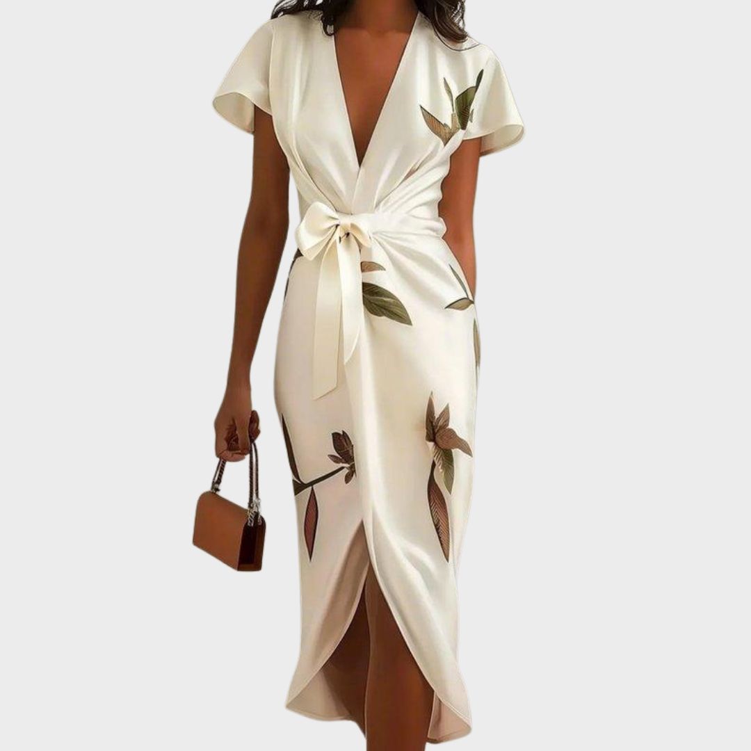 Mia | Elegant Floral Wrap Sundress for Women