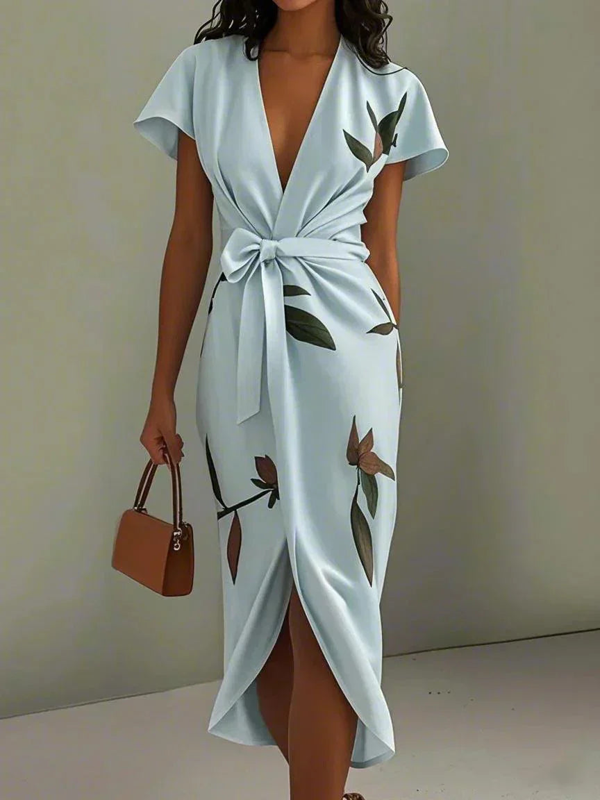 Mia | Elegant Floral Wrap Sundress for Women