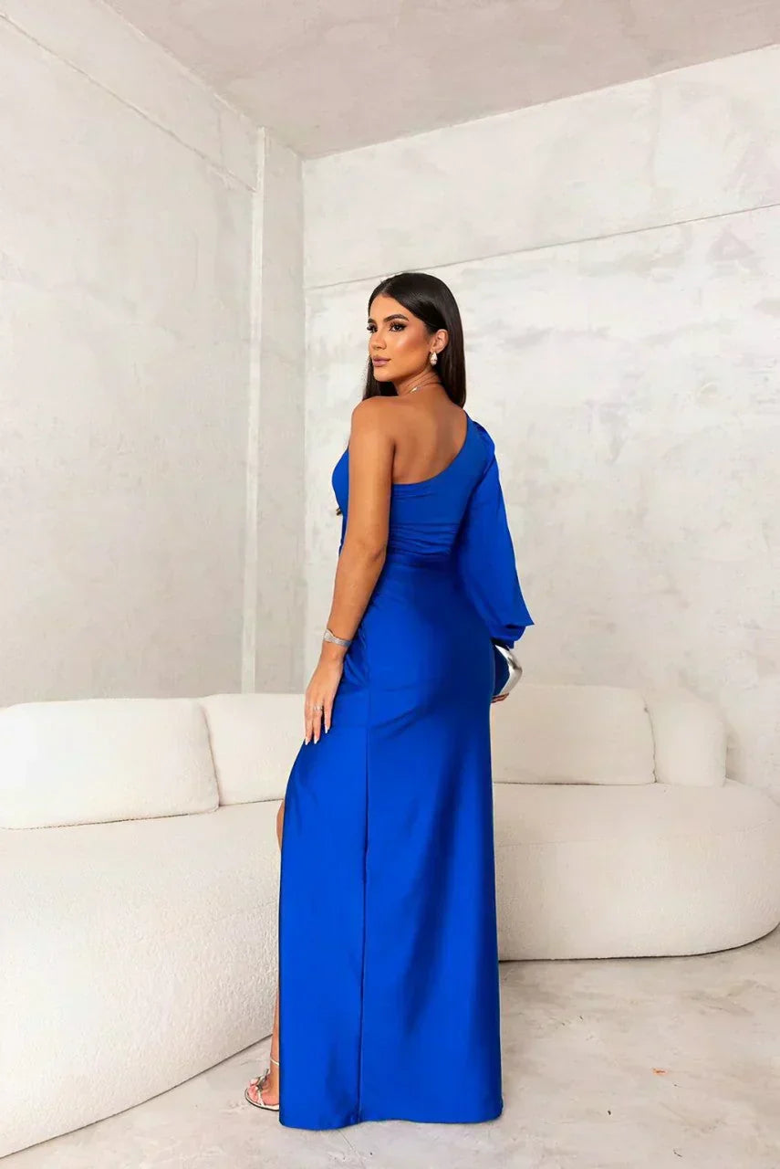 Mia | Elegant One-Shoulder Evening Gown for Formal Events