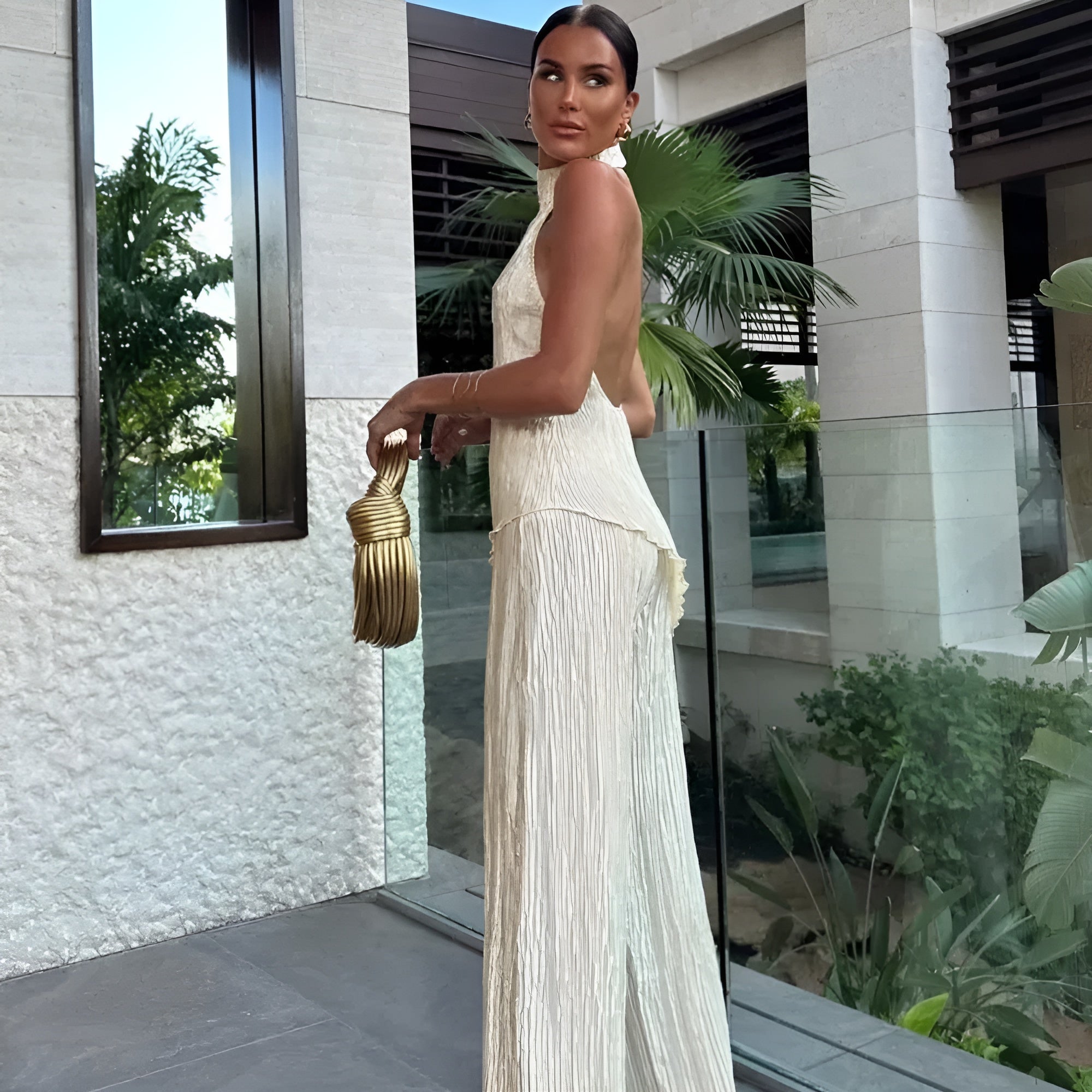 Mia | Elegant One-Shoulder Wide-Leg Jumpsuit for Women