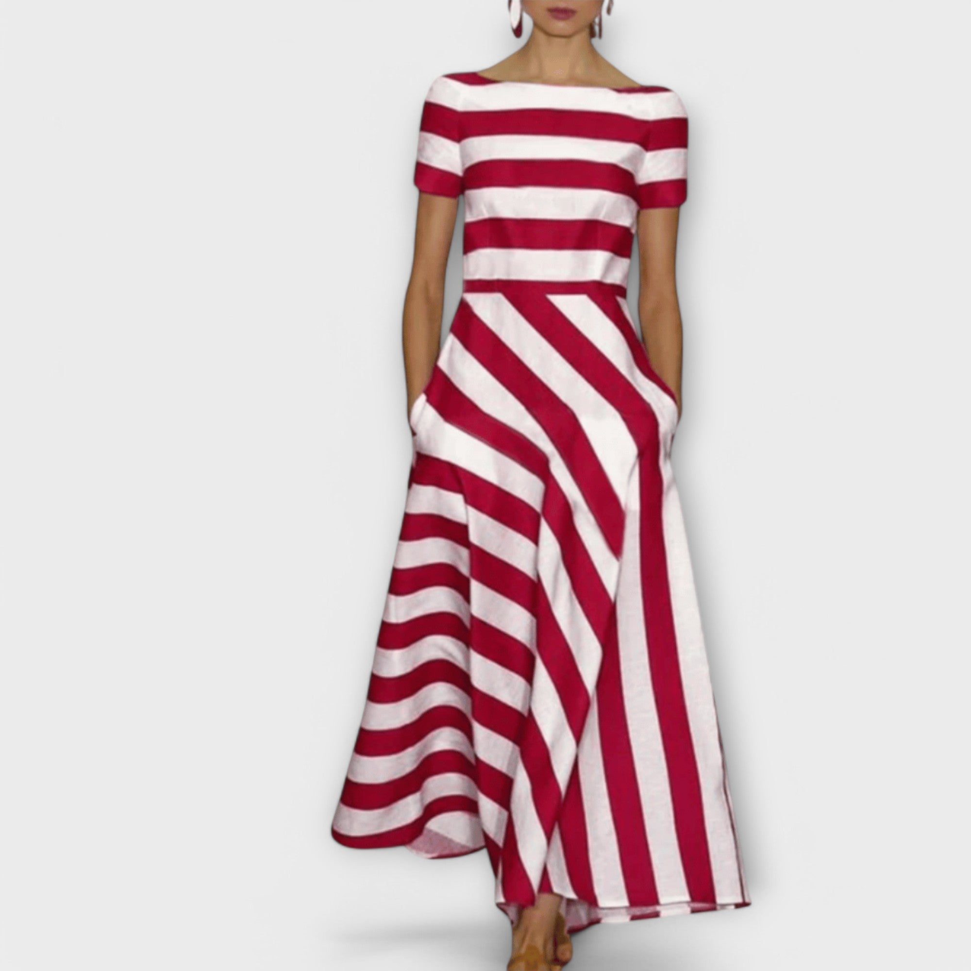 Mia | Elegant Striped Summer Dress for Women