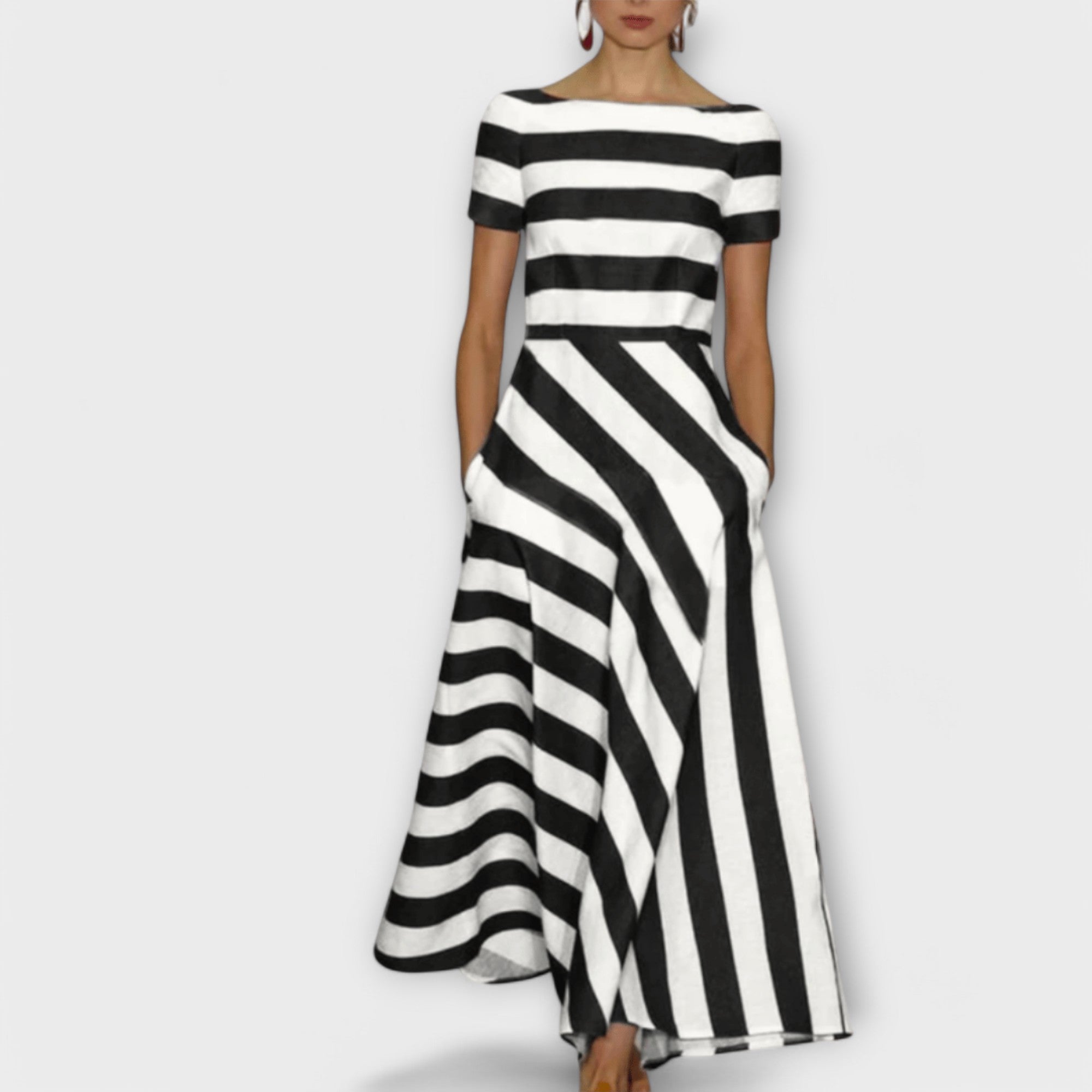 Mia | Elegant Striped Summer Dress for Women